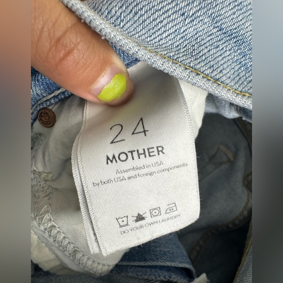 Mother Insider Crop Step Fray Jeans Thanks Again Racer - Picture 7 of 11